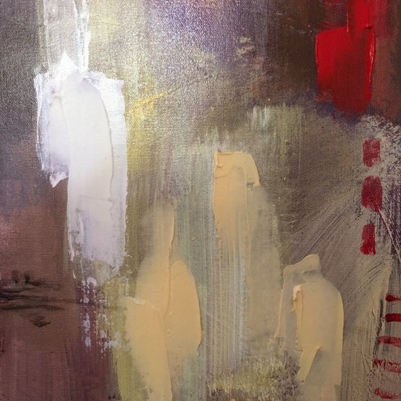 Anna Razumovskaya: 30”x30” Hand embellished Giclee on canvas, Cityscape - Picture 4 of 6